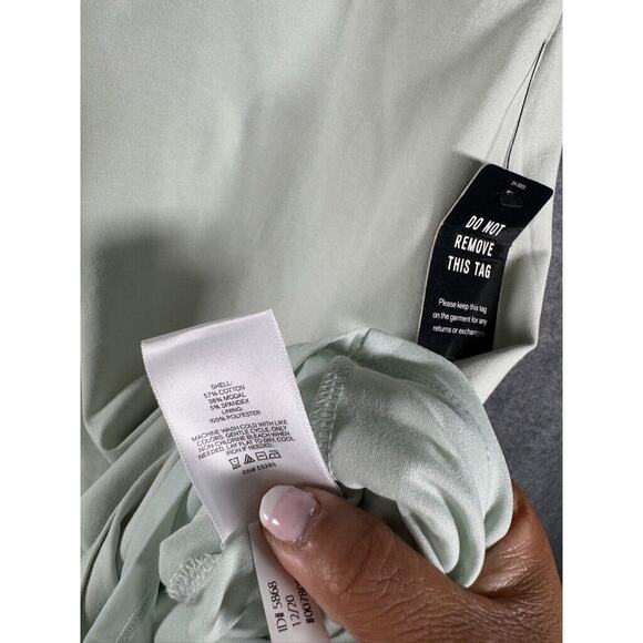 NEW Express Light Green Tie Waist Dress - Picture 4 of 8